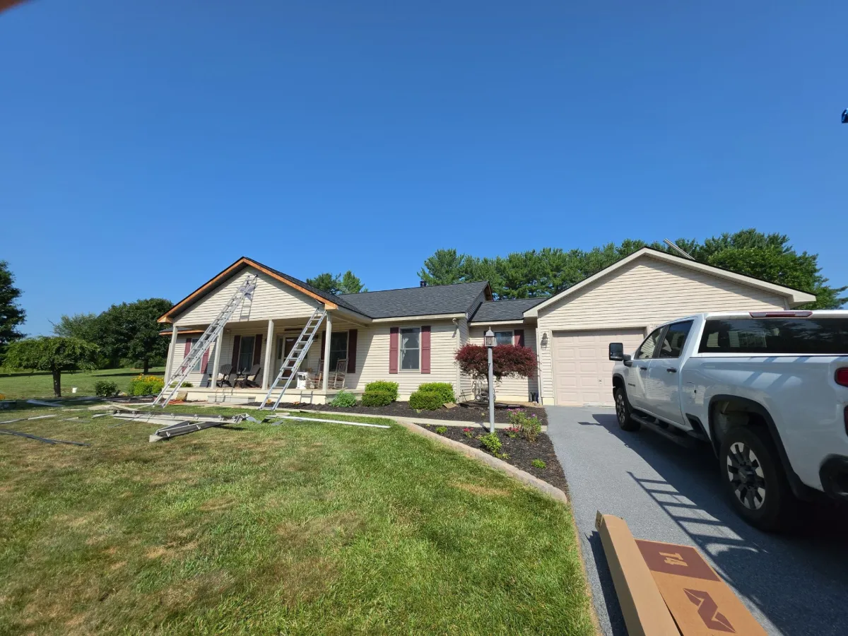 Finished roof replacement on a ranch home in Broadfording, Hagerstown, MD