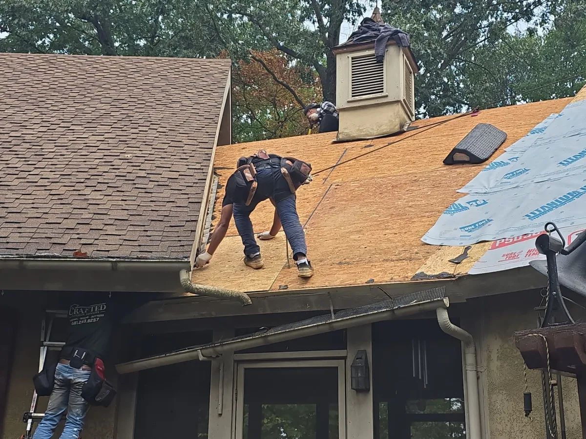 Crew removing the old roof in Falling Waters, WV