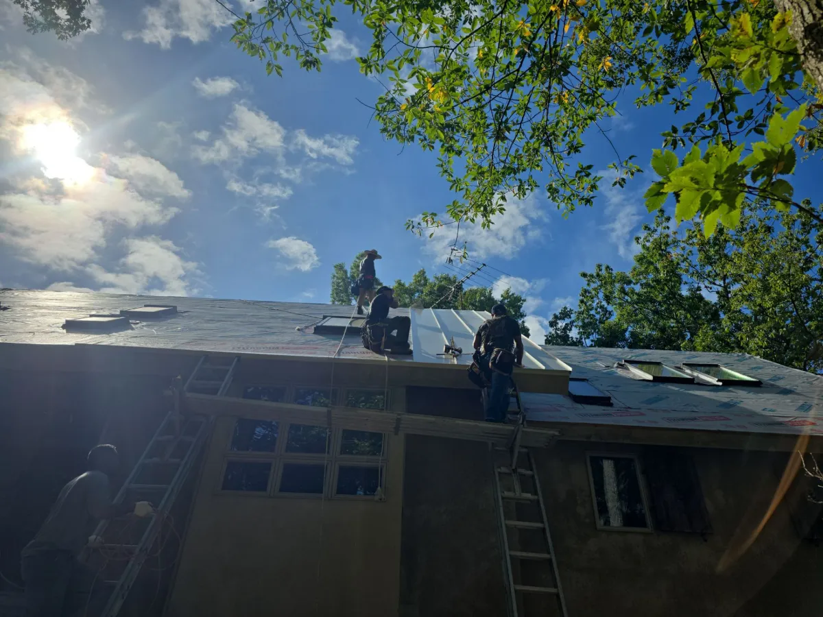Roof prepared for the new metal panels in Falling Waters, WV