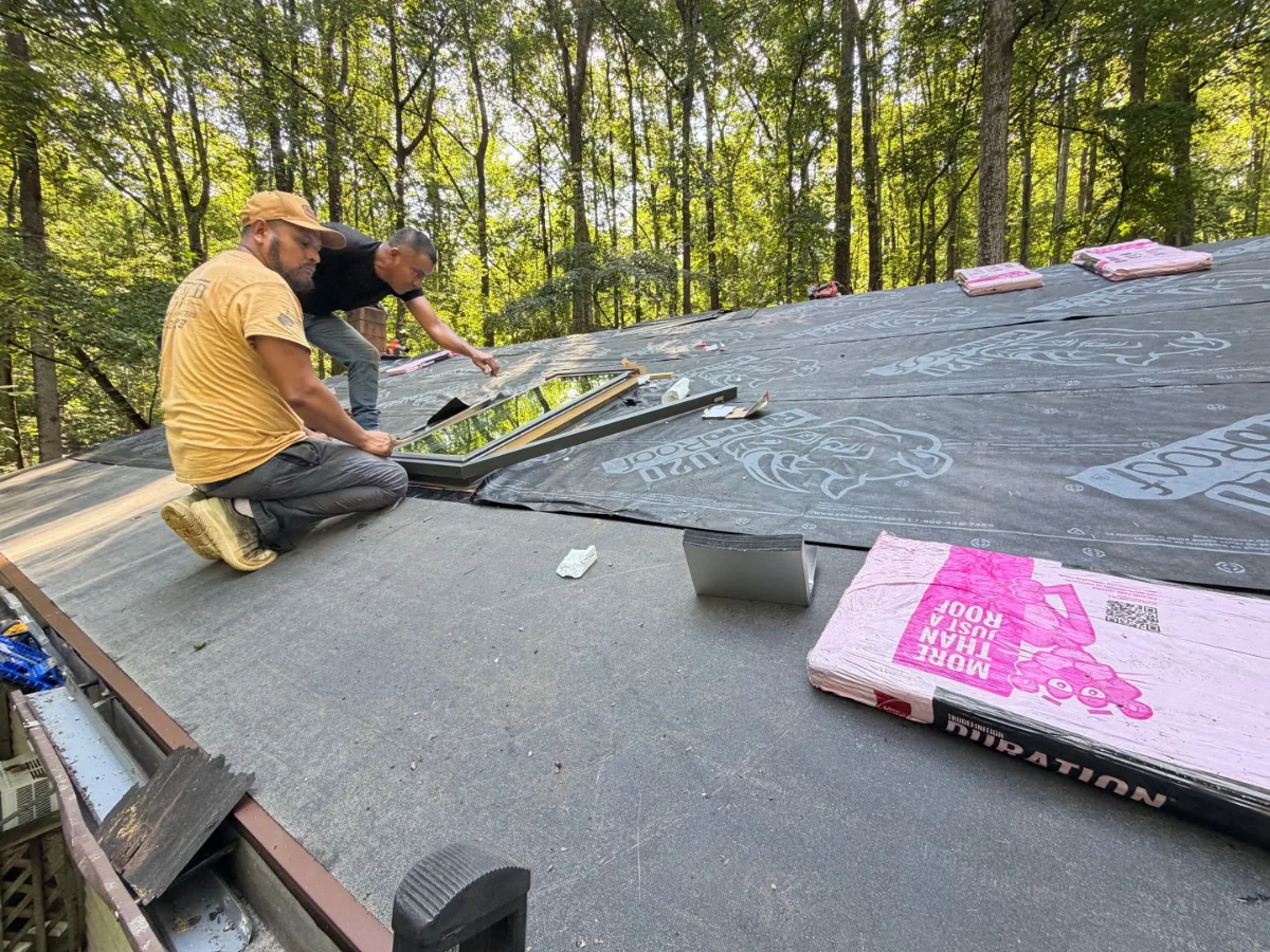 Synthetic underlayment installed on a roof in Harpers Ferry, WV
