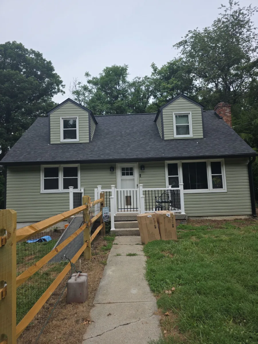 Finished new siding and roof on a home in Harpers Ferry, WV