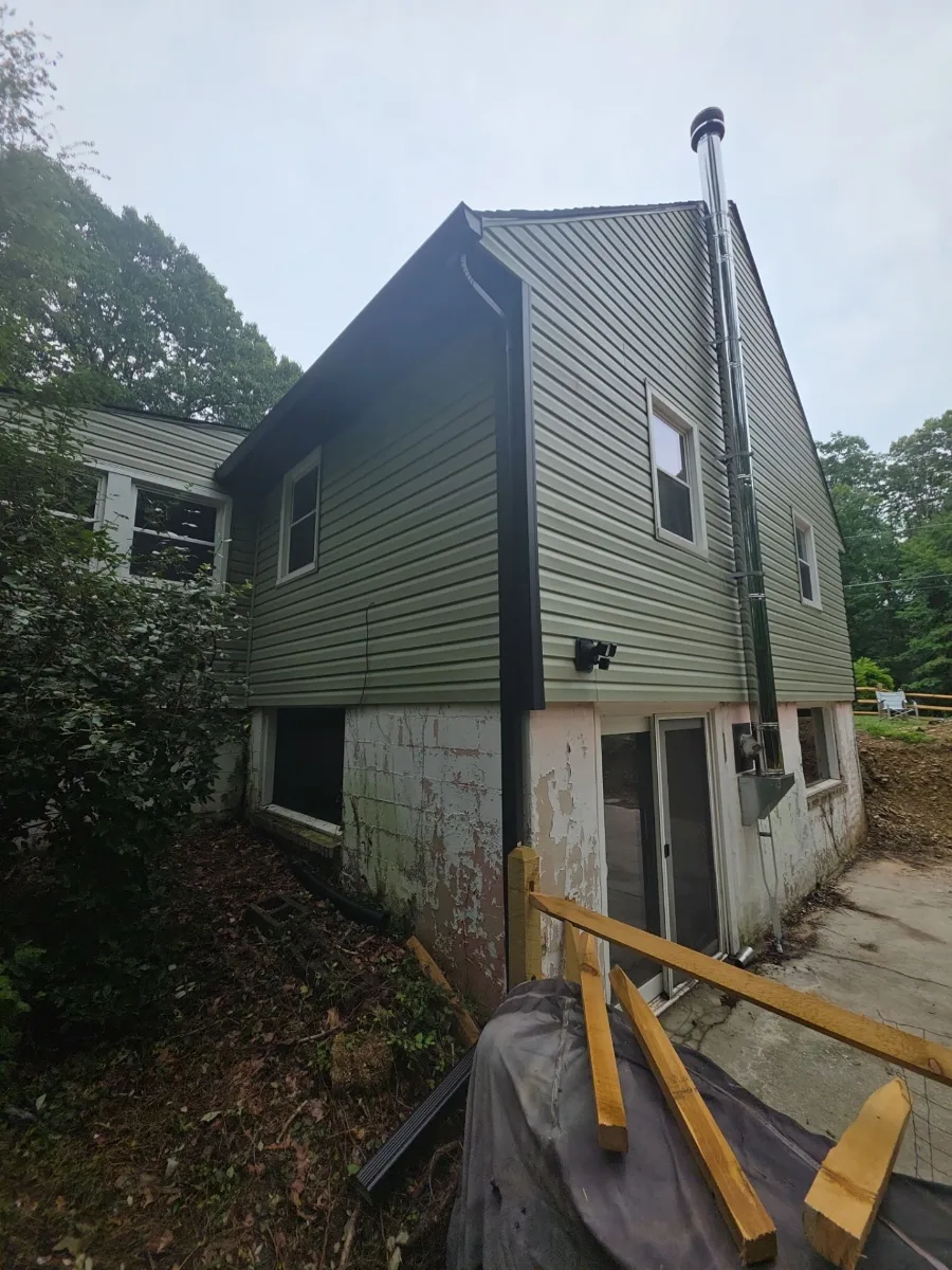 New siding on the back of a Harpers Ferry, WV home
