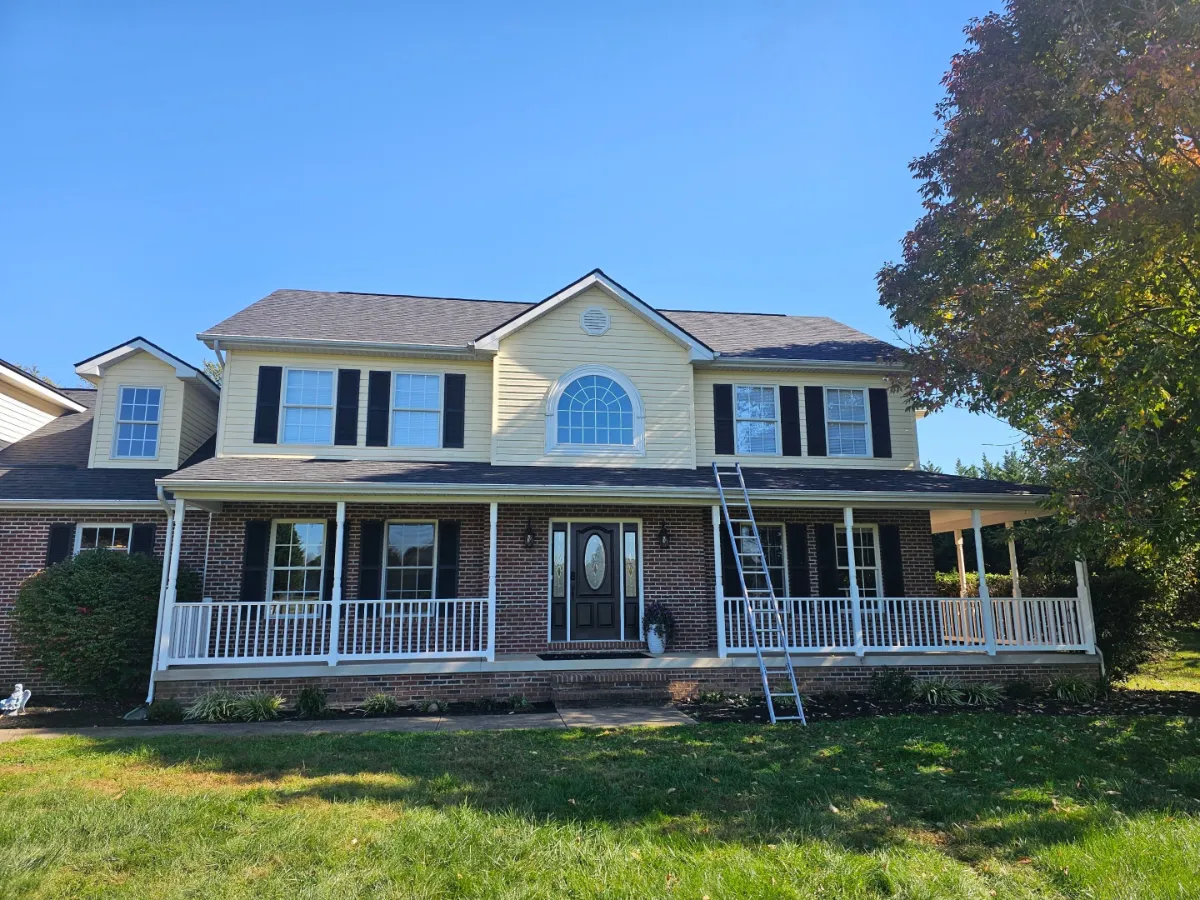 Front of the colonial home with its new roof in Keedysville, MD