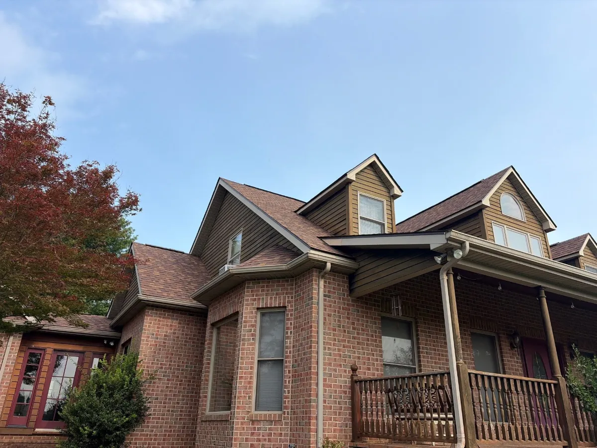 Finished Owens Corning Duration roof on a large brick home in Martinsburg, WV