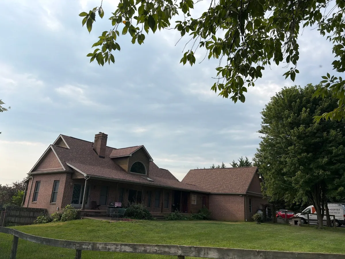 Detached garage with its new roof in Martinsburg, WV