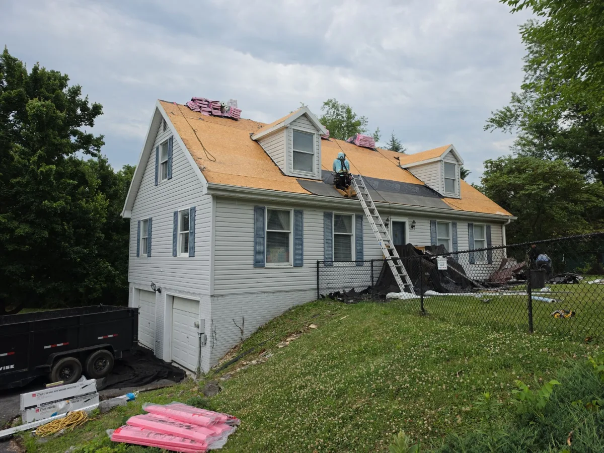 Decking exposed on the back of a Mercersburg, PA home