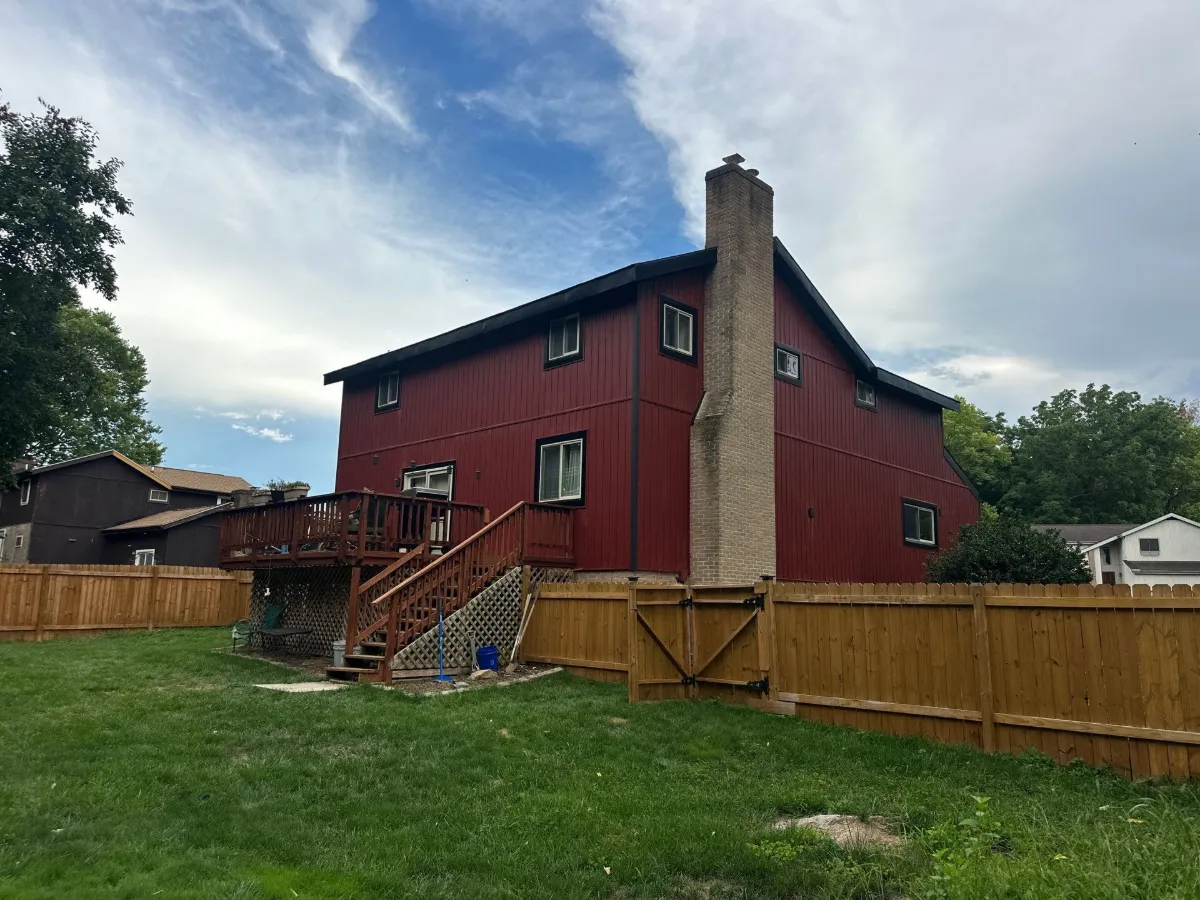 Rear of the home with new siding, aluminum fascia and vinyl soffit in Robinwood, Hagerstown, MD