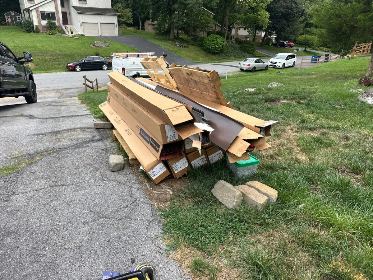 Lumber and materials delivered for the siding project in Robinwood, Hagerstown, MD