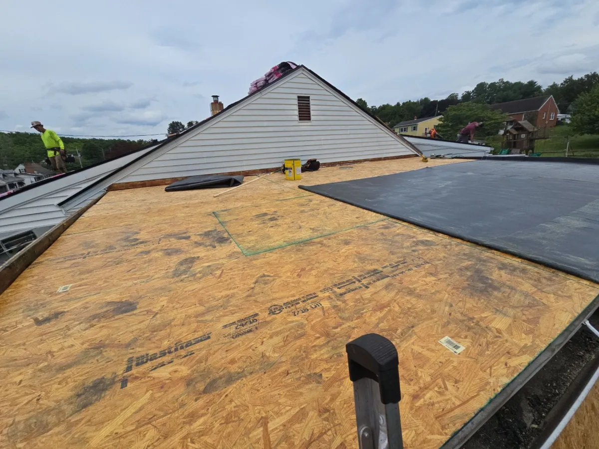Roof decking ready for new underlayment in Waynesboro, PA