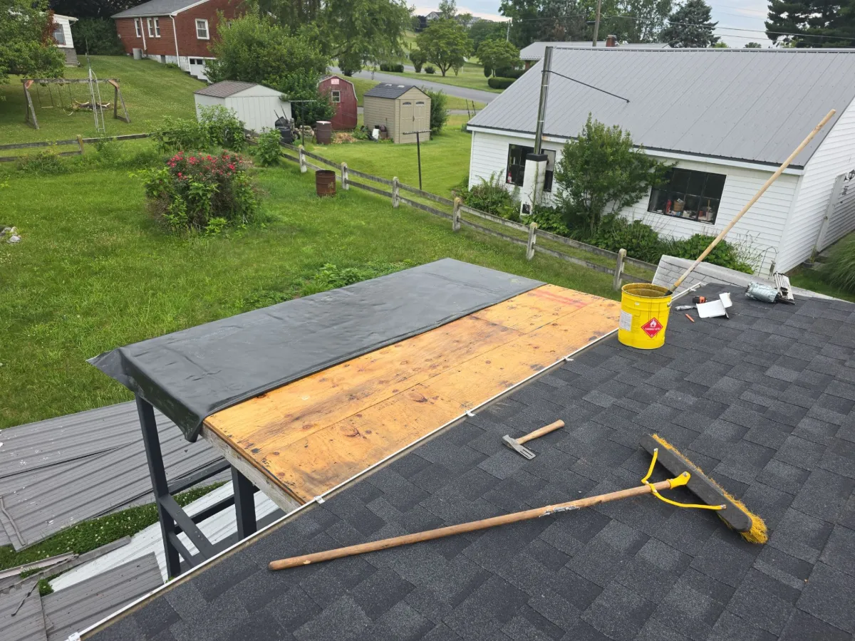 Low-slope rear section being prepared in Waynesboro, PA