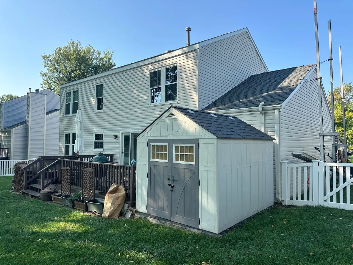 New siding and trim at the back of a Williamsport, MD home